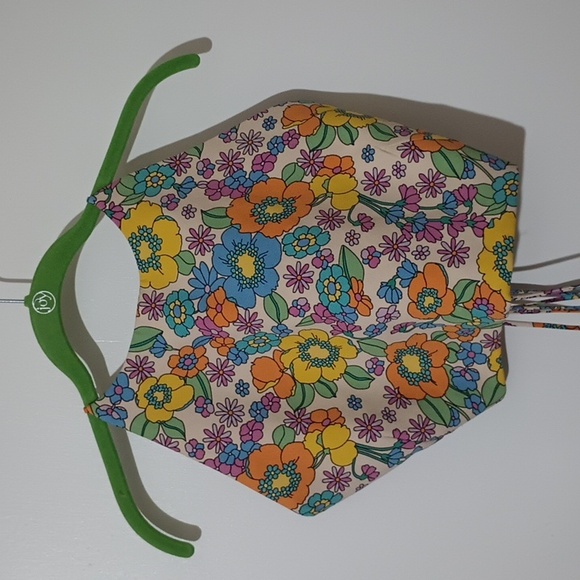 Zara XXL Halter Crop Backless Flower High Neck Top - Picture 3 of 7